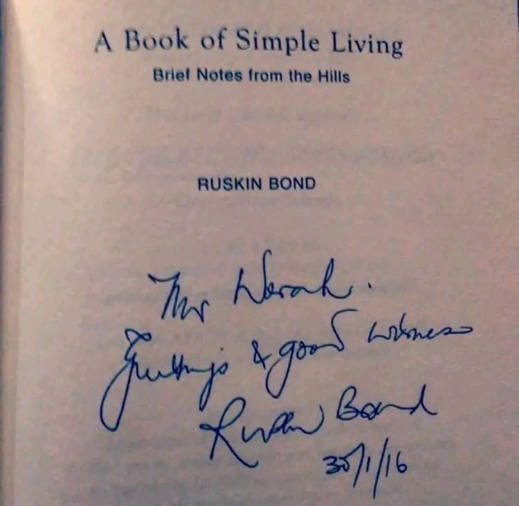 Ruskin Bond turns 89 today. Literally the nicest human alive. Each interaction with him has been so warm, so comforting, and among the happiest times I can think of. Only love, @RealRuskinBond, Happy Birthday! ❤️🥳

I wonder what it feels like to have 0 haters 😁

#RuskinBond