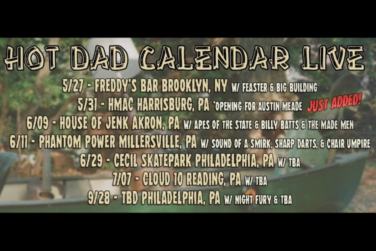 DadHotCalendar's tweet photo. Our debut EP "Camp Cold Lake" turns 5 today! 🥳 Hard to believe we still had hair when our first was born. Like most parents, we did better with the next 2 children, but we're still proud of our first 💙 Maybe you'll hear a song or two from it at one of our upcoming shows 👀 https://t.co/2ns8PY46qw