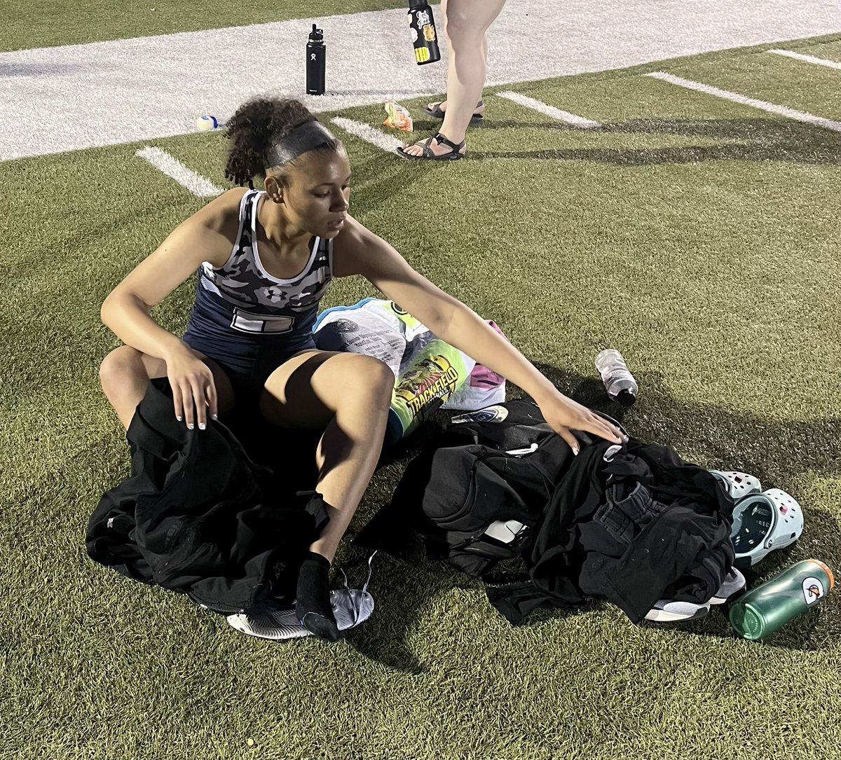 dmrhsgirlscc's tweet photo. With 2 days left at state wanted to salute AJ as she finishes her career as a Rider.  AJ has been hanging out with the track team since she was in elementary school. Thanks for some amazing memories, leadership and love.  Best wishes as you move on to ISU.  WE LOVE YA.  GO RIDERS https://t.co/JA0fujsV4Y