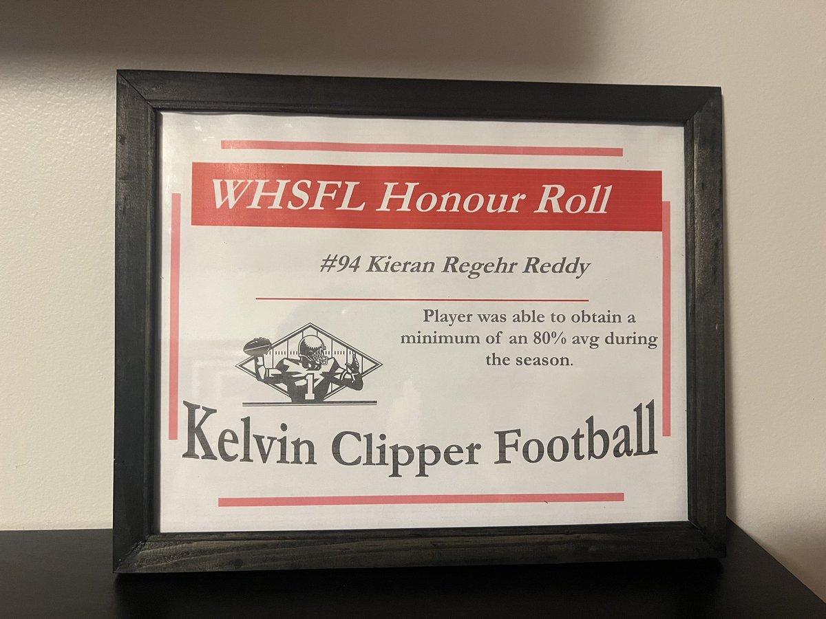 KRegehrReddy's tweet photo. Honoured to be named to the WHSFL Honour Roll and to be named the Kelvin Clippers Defensive Lineman of the Year for the 2022 season. #Clipper4L https://t.co/Ox9wo4mzcJ