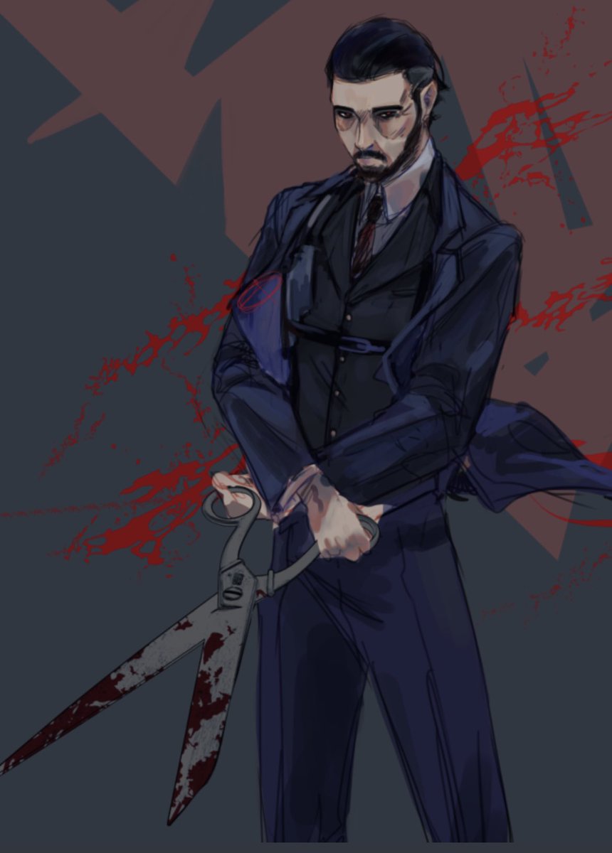 FatalFatalis's tweet photo. @outstarwalker Caiven Laesha apart of the 1st edition of Chicago by night. Ventrue surgeon with a dark past not known to many. 
- somehow talks his way out of things
- can’t frown due to a “deal”
- known as Caiven Steward to the common rabble
- more details to come.
- art: @mono_no_homo https://t.co/SfgjcEFbnb