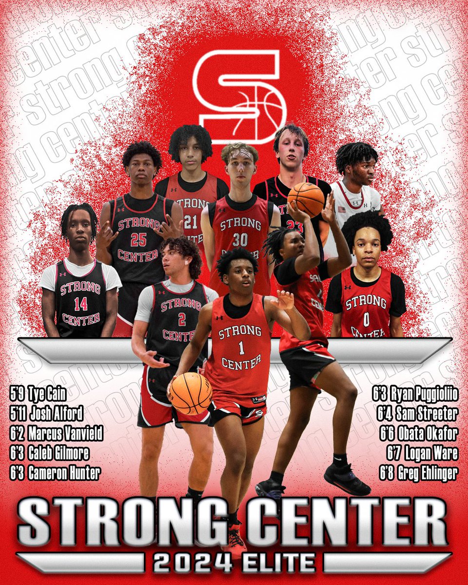 Introducing the new Strong Center 2024 Elite team! 

Playing this wknd at <a href="/Phenom_Hoops/">Phenom Hoop Report</a> G3 Showcase in Rock Hill, SC.  
First game 12:30PM vs. @TeamEatCLT Court 3 <a href="/colbylewis20/">Colby Lewis</a> <a href="/ty1ewis/">Tyler Lewis</a> <a href="/Coach_Rick57/">Rick Lewis</a> <a href="/PrepHoopsNC/">Prep Hoops North Carolina</a> <a href="/WakeHoops/">Wake Hoops</a> <a href="/StrongCenter4Ex/">The Strong Center (Official page)</a>