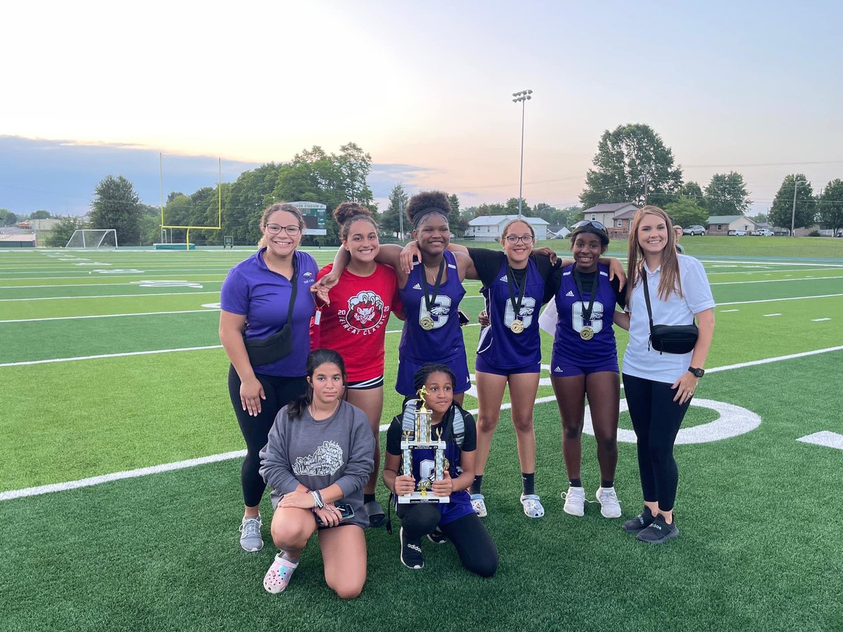 CISEagles's tweet photo. CKMSAC Boys Track &amp; Field Champions!

CKMSAC Girls Track &amp; Field Runner-Up!!

It’s a great day to be an Eagle!! 🦅💜💛

#eaglepride #changinglives https://t.co/vuIV4DlORY