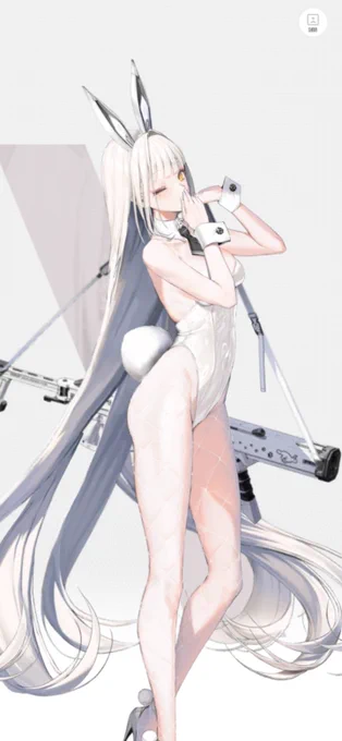このためにニケを始めたのですがブランちゃんきました…スレンダーなバニーちゃん…かわいすぎ…あばら骨あたりのこだわりすご