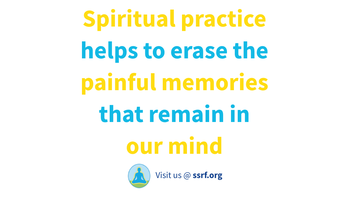 Memories are stored in the sub-conscious mind as impressions. Painful memories when recollected can cause us unhappiness. 

The process of spiritual practice purifies the sub-conscious mind and erases these impressions liberating us from this pain.