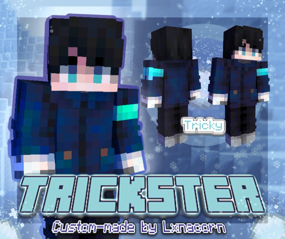 One of last week's commissions!❄️

*  Will be closing my comms a week from today, if you'd like to order a custom skin, now's the time to do it!
#minecraft #minecraftskin #skin #art #commissionsopen