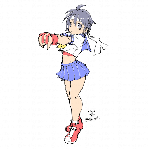 春日野さくら 「2023-05-18 #一日一絵」|ふゆ(ドとレとミとキュとゴとヱの音が出ない)のイラスト