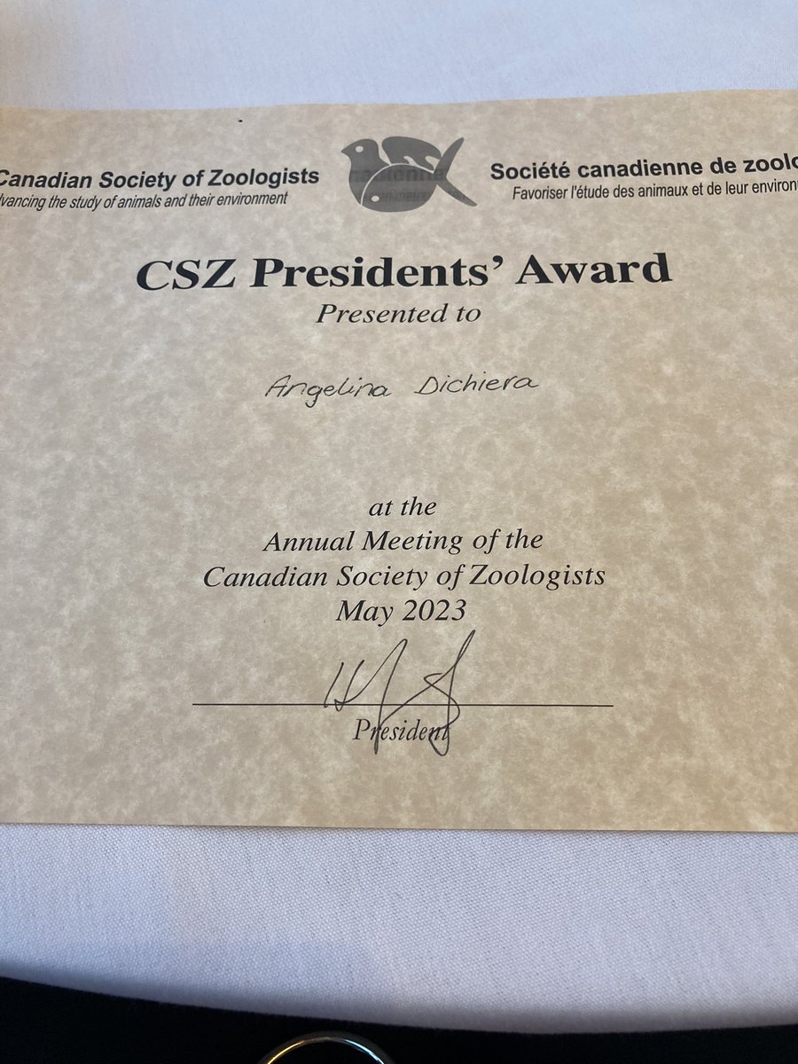 SchulteLab (@lab_schulte) on Twitter photo Congratulations to <a href="/AMDichiera/">Angelina Dichiera</a> for winning the presidents award for best postdoctoral fellow talk at the <a href="/csz_scz/">CSZ-SCZ</a>  meetings in Saskatoon! Congratulations to <a href="/AMDichiera/">Angelina Dichiera</a> for winning the presidents award for best postdoctoral fellow talk at the <a href="/csz_scz/">CSZ-SCZ</a>  meetings in Saskatoon!