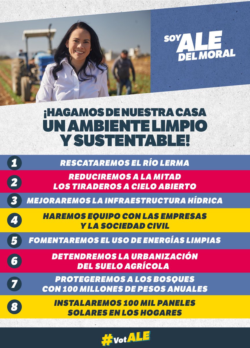 AlejandraDMV's tweet photo. ¡Vamos a hacer equipo para cuidar el medio ambiente! Las familias mexiquenses merecen un hogar limpio, sustentable y saludable y se necesita mucha capacidad y experiencia para lograrlo. #DebateEdoméx #AleGobernadora #VotALE #ComparaYElige https://t.co/KKS8ZsXuSu