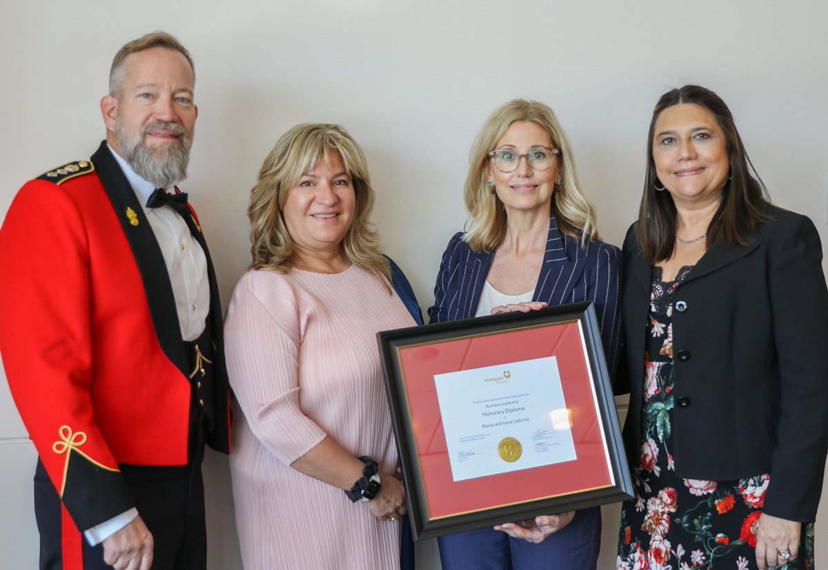 Yesterday Blaine and Irene LaBonte received Honorary Diplomas from <a href="/NorQuest/">NorQuest College</a> and inspired our students at convocation with their uplifting speech.