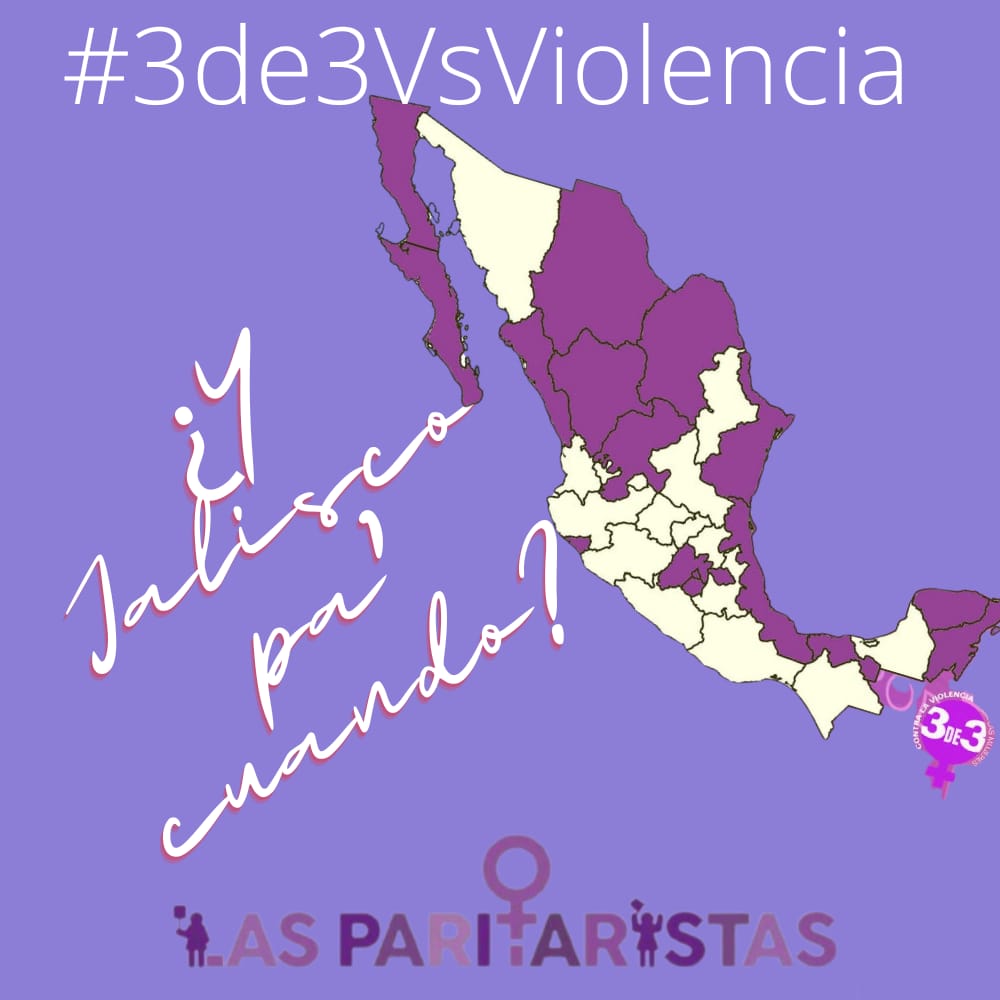 La #3de3VsViolencia debe aprobarse en Jalisco. 

Ni un pasó atrás en nuestros derechos. 
#NingunAgresorEnElPoder 

@mirellemontes @ClaudiaMurguia_ @GerardoQuirinoV @HContrerasZ @chemamtz_ @ErikaRamirezD17
@MaraRoblesV
@SusanaDeLaR