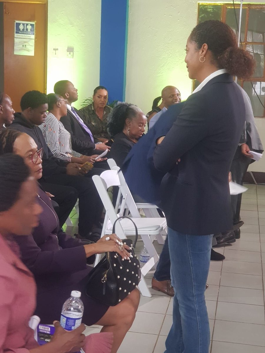 StJamesWCJLP's tweet photo. Images captured of the #LawMinister, @MalahooForteMP, KC having light exchanges with attendees prior to the start of the #RoadToRepublic Town Hall Meeting yesterday, Mandeville, 2023 May 17. Do remember, #Enumerate to #Participate.
#EveryVoiceMatters
#EveryOneCounts
#TeamMarlene https://t.co/Cn2z11wDSm