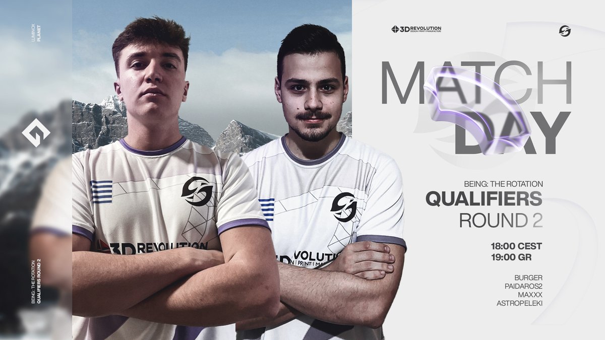 QUALIFIERS ROUND 2🕡

After our dominating appearance in Round 1 of <a href="/beingesports/">Being Esports</a>: The Rotation, we coming again...

Wish good luck to our boys <a href="/Burger_PUBG/">Burger</a>, <a href="/Paidaros21/">Paidaros2</a>, <a href="/MAXXX_PUBG/">MAXXX</a>, Astropeleki🍀

#TakingOff🚀