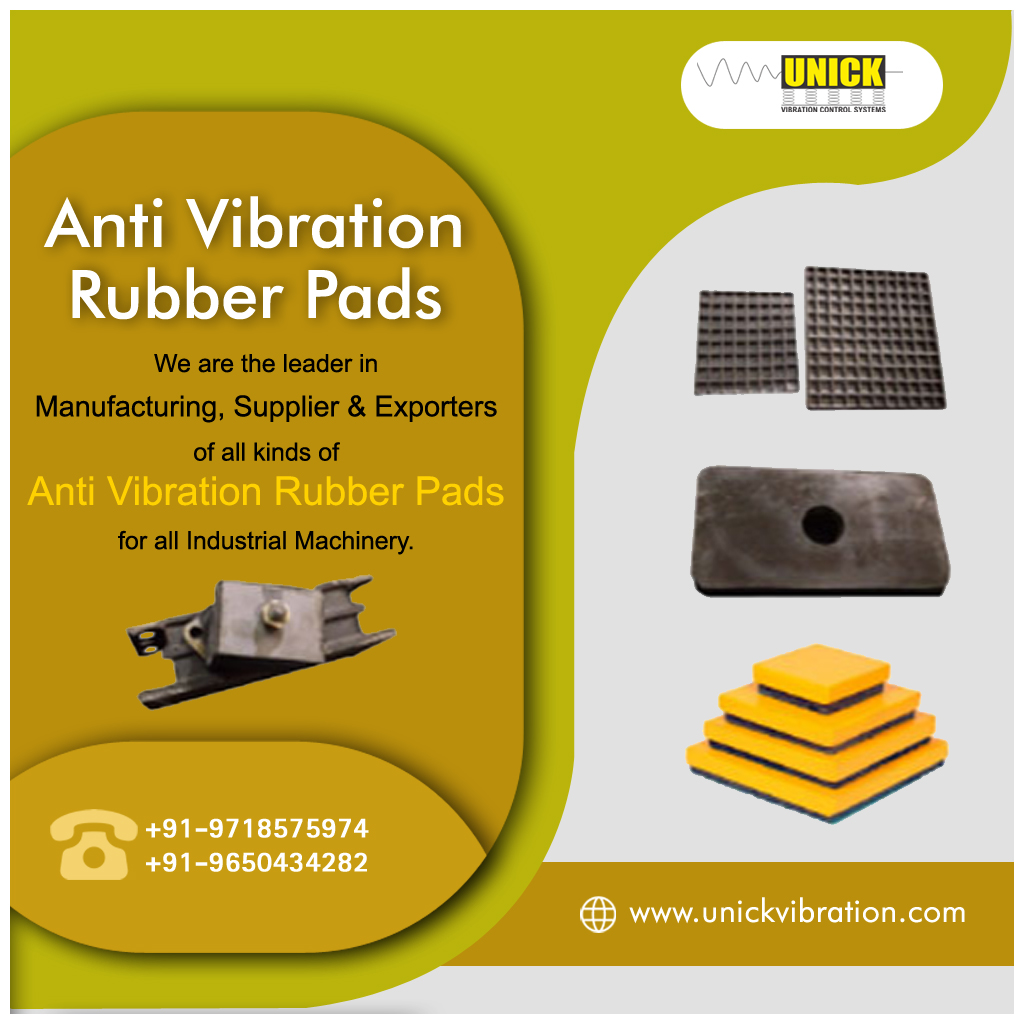 UnickVibration's tweet photo. One of the best leading most Manufacturer &amp; wholesalers of Anti Vibration Rubber Pads in India

Call @9718575974, 9650434282  | https://t.co/9aalbhHlbE
#installations #installationsheets #springpads #installationsheets #springpads #wedgemounts #antivibrationpads. https://t.co/0plhoREO7i