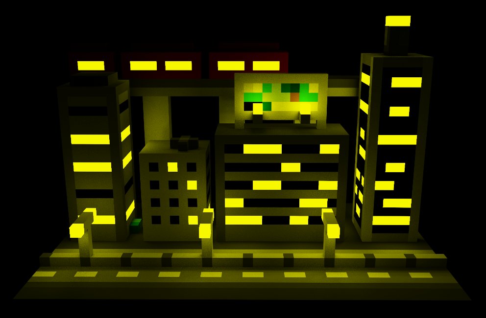 Ciyelent's tweet photo. Midnight City - Voxel Art https://t.co/zpiVWTP2Wu