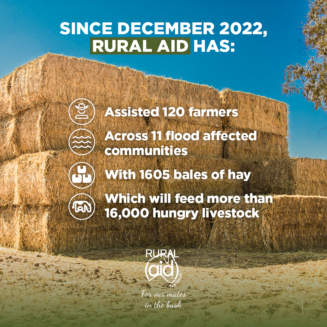 Since the onset of the 2022 flood crisis, Rural Aid has been on the ground in affected regions, supporting struggling properties and starving livestock. 

To read more about recovery efforts, click HERE bit.ly/3pDYrgN

#aussiefarmers #ThankAFarmerForYourNextMeal