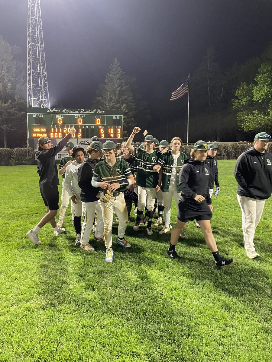 ConcordiaBB's tweet photo. Late night in Delano with a 6-3 win over SPA at the @delanobaseball Wood bat Tournament 
⚾️@sammyray02 gets the W and goes 2-4 from the plate 
⚾️ Hilmanowski gets the save, 2-4 at the plate 
⚾️@nick_brunn1 2-4, (2) triples 
⚾️Dan Franzen 2-4 

Record improves to 10-5 https://t.co/PlZo0ciWGw