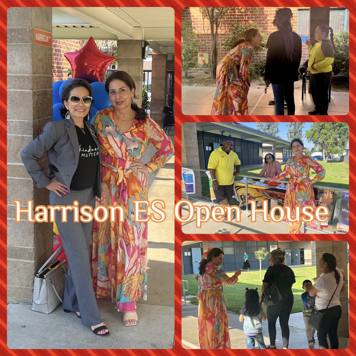 @HarrisonPUSD Principal Martinez truly knows how to roll out the red carpet for our families - Every single family warmly greeted by name as they enter the campus today for Open House. 💕Thank you Mrs. Martinez and staff for your always warm and caring approach! @PomonaUnified