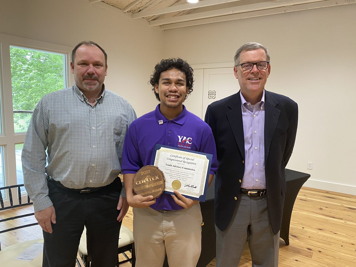 Award I received on behalf of the Youth Advisory Committee of <a href="/CityofKilleen/">City of Killeen, TX</a>. As the Vice President of YAC I am glad to have our efforts honored by outstanding individuals.