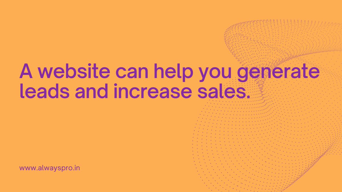 A website can help you generate leads and increase sales.

#LeadGeneration, #SalesBoost, #OnlineLeads, #DigitalSales, #WebConversion, #SalesFunnel, #LeadGenerationWebsite, #OnlineMarketing, #SalesGrowth, #WebSales