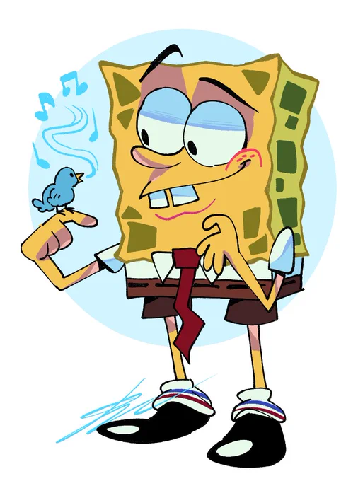 [Repost] Spongebob meets (Twitter)Bird