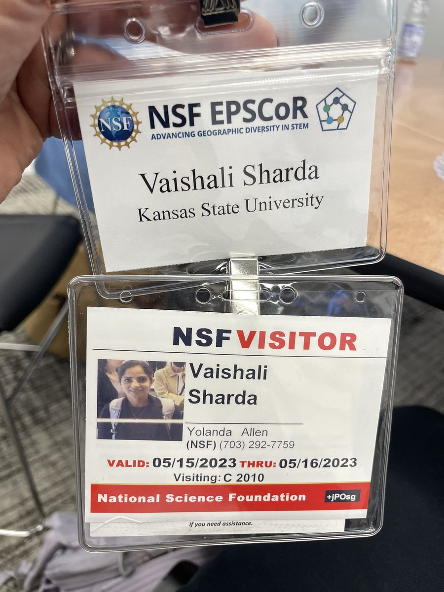 waterdoc_sharda's tweet image. My first time @NSF to attend #EPSCoRPI2023 meeting and represent our @Bio_WRAP project. 2 full days of packed agenda and a great experience. Got to meet with PIs from many different #epscor jurisdictions and learn about their projects!! #epscor2023