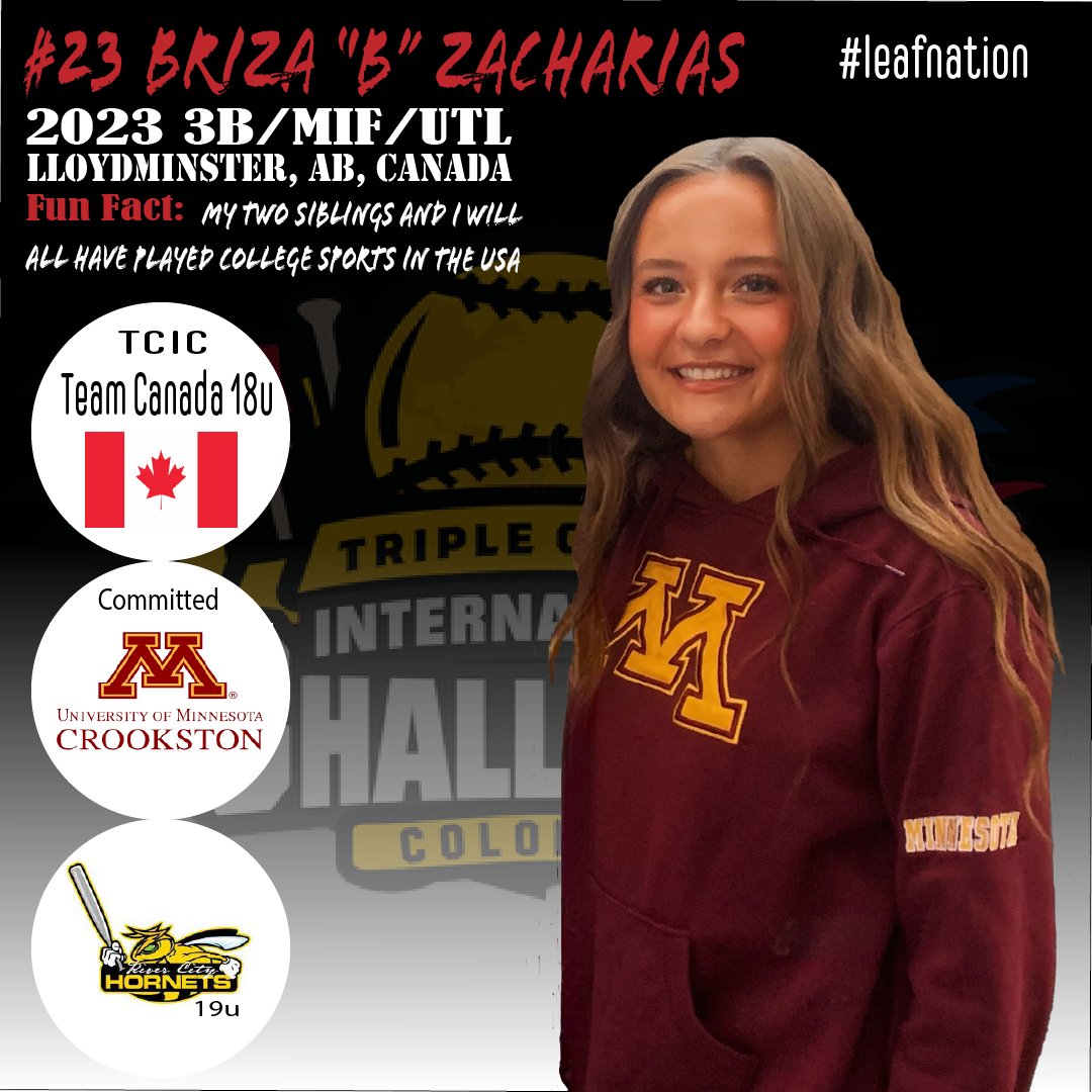 MEET THE TEAM: #23 Briza Zacharias

🥎🇨🇦#leafnation