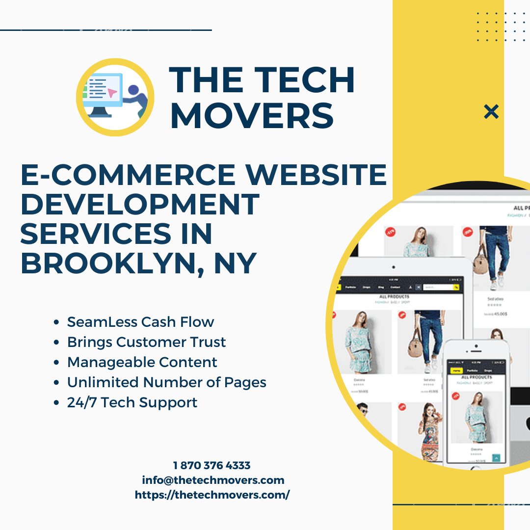 NYCTraductor's tweet image. E-Commerce Website Development Services in Brooklyn, NY
#virtualassistant2u #websitedesignerinlagos #WebsiteDesigningCompany  Phone: 1 870 376 4333 Website: thetechmovers.com GMB: tinyurl.com/thetechmovers Address: 6185 West Rd. Suite 51, Mount Pleasant Arkansas 72561