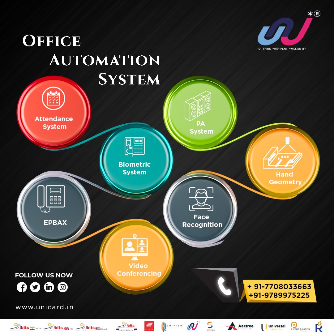 UnicardL's tweet image. Office Automation  System

Contact us :
+91-7708033663
+91-9789975225

#unicard #officeautomationsystem #automation