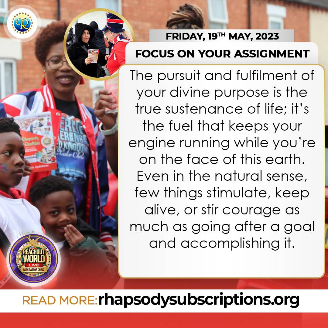 Rhapsody of Realities Daily Devotional on Twitter "ROR 𝐓𝐨𝐝𝐚𝐲! 🤗 🔴
