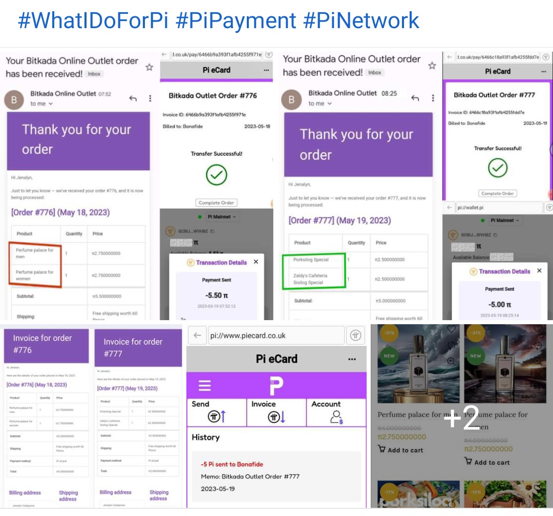 💥Good day #Pioneers! I am so happy to share with you my very first experience in purchasing goods in <a href="/Bitkada/">Bitkada Shopping</a> I have purchased SILOG products of Zaldy's Cafeteria <a href="/BarlaanZaldy/">Zaldy's Cafeteria Shamrock 11:11</a> &amp; Perfume Palace items &amp; Take Note I never pay any cash, All my payment was FULL Pi coin.. <a href="/pi_ecard/">Pi eCard</a>