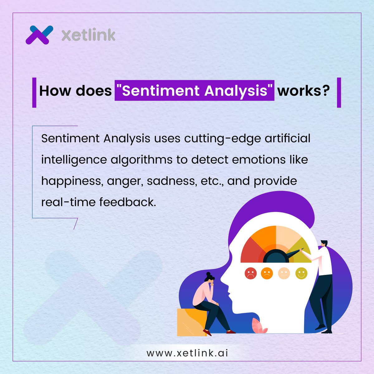 Xetlink_tech's tweet photo. Sentiment analysis makes it easy for users to understand quickly the mood of the meeting and respond accordingly✨ 

It offers valuable insights into the effectiveness of the meeting !! Try our Xetlink AI today✅

#xetlink #aitools #AIcommunity https://t.co/6RKY8KkGby