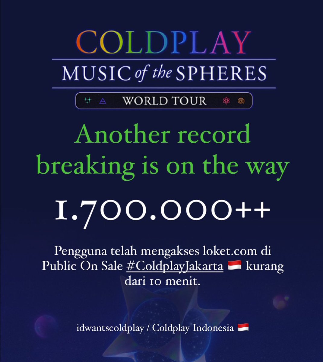 Coldplay Indonesia tweet media