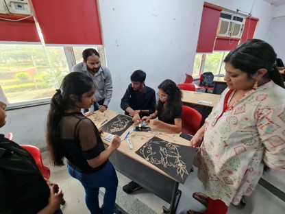 GatewayIn's tweet photo. GCAD conducted the Mural Activity Session. Students created Artwork using Jute Thread. Some beautiful creations were generated using the proper techniques &amp; finishing. They also enacted some funny scenes from Comedy movies in groups. It was an enjoyable session for all. https://t.co/mk6x1hW6pT