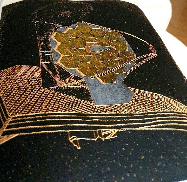 drsandeepdhanda's tweet photo. #Shoutout #CreativeWork #ScientistArtist
#RT
Dr. @DurgaMahor1  is an incredibly talented scientist cum artist. She can bring creativity literally to anything. Here comes her latest work on the James Webb telescope. Amazed by the detail she added to this artwork. Kudos to you!! https://t.co/X4nB2W3pmb