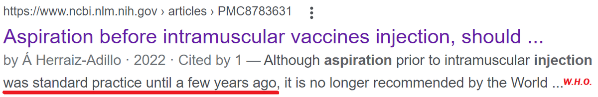 CUREeeeUS's tweet image. Even the delivery method was suspect. Intra muscular injections were always aspirated in the past to see if it was accidentally in a vein. This was all poke and go! Of course the WHO said "Nah it's fine!"