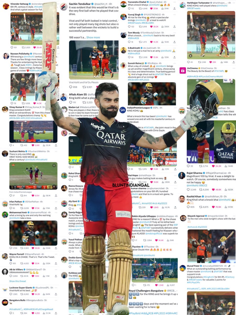 Twitter reaction on Virat Kohli's 6th IPL century ❤️