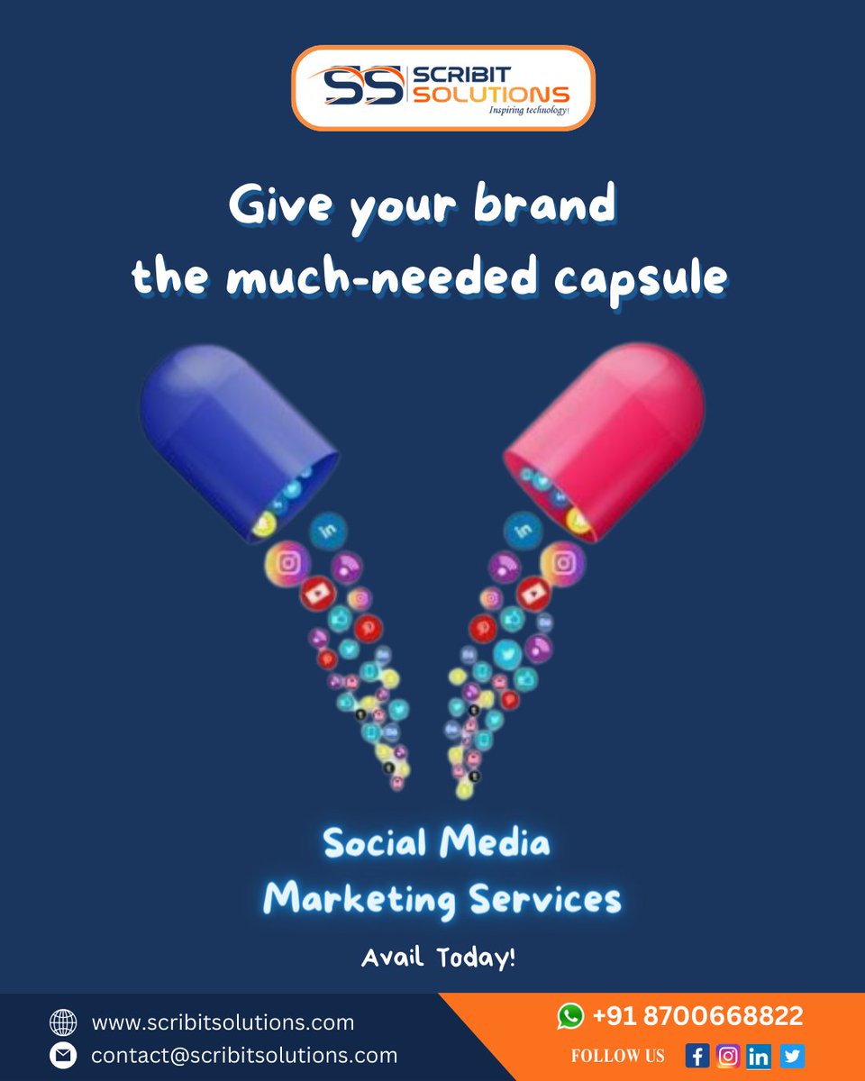 Scribitsolution's tweet photo. Does your #brand fail to reach a #targetedaudience despite working hard? Have you tried #socialmediamarketingservices yet? If not, avail it today, giving your brand the much-needed #boost and #capsule.
๐Contact us now! @Scribitsolution
#digitalmarketing #scribitsolutions https://t.co/1Ez5YyhHkF