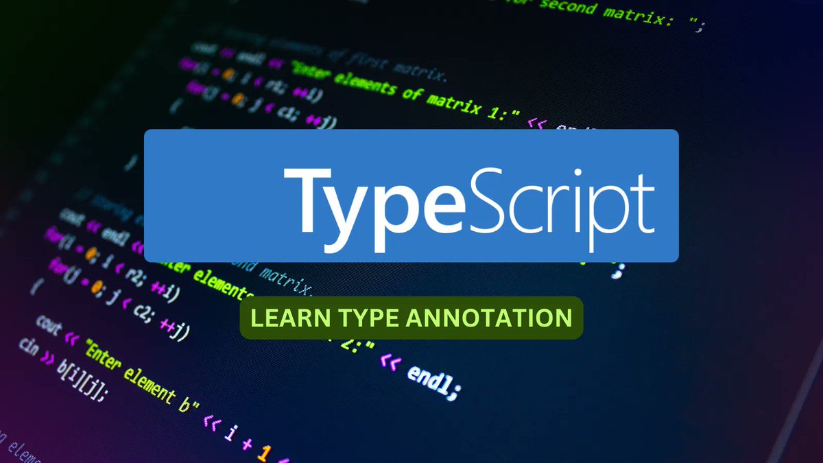 DineshForIT's tweet image. buff.ly/3mP5odN 
Master the art of type annotation in TypeScript with our comprehensive guide. Level up your coding skills and write type-safe, error-free code!
#TypeScript #TypeAnnotation #Programming #WebDevelopment #TypeSafety #CodingSkills