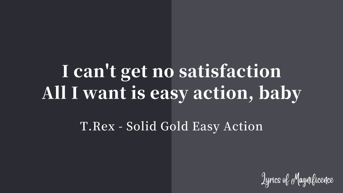 lyricsofmag's tweet photo. T.Rex - Solid Gold Easy Action
I want the same, but terribly unreal
https://t.co/xwXgxVEf23
#TRex #lyrics #SolidGoldEasyAction #MarcBolan #UK #GlamRock https://t.co/MhJDEoXSqU