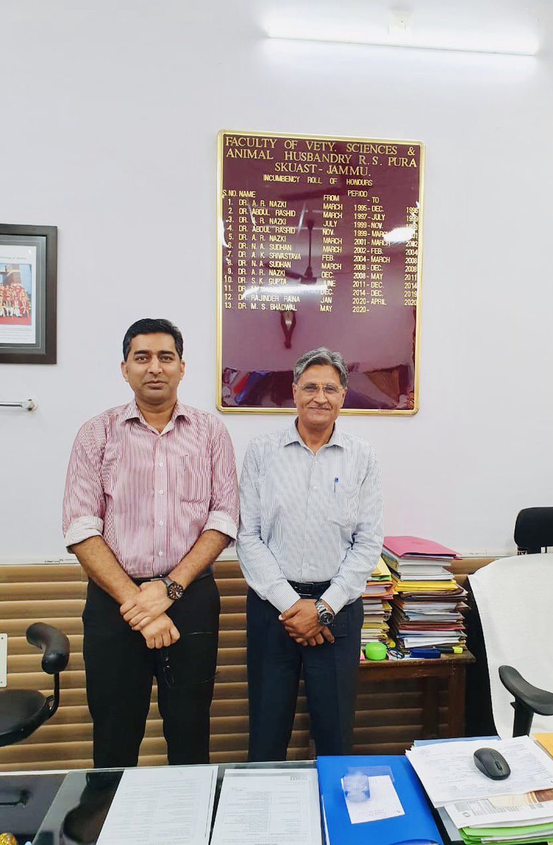 Back to College: Revisited old memories and work on new partnerships. Our 100 bedded hostel for tribal students &amp; plan for tribal youth &amp; farmers taking roots at SKUAST-Vet Jammu. Great honour to spend time with our teacher, now Dean, Dr M S Bhadwal, and college friends (faculty)