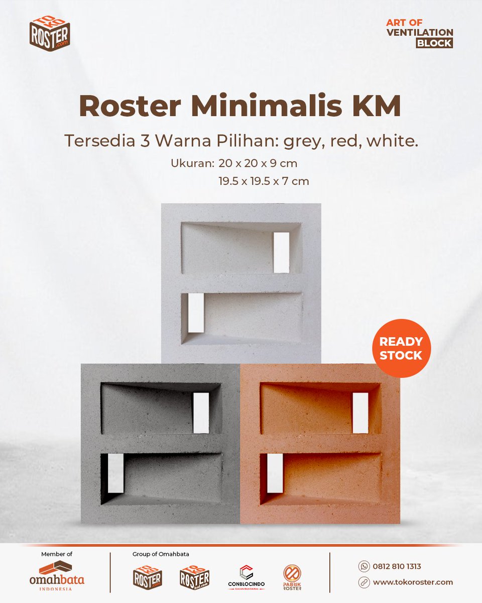 tokoroster's tweet photo. Gratis konsultasi dan dapatkan promo terbaik!
📱 081324201313

💻https://t.co/vwBPjbLsJM

#TokoRosterLubangAngin #Omahbata #OmahbataIndonesia #RosterMinimalisKM #MinimalisKM #KM #RosterWhite #RosterGrey #RosterRed #Roster #BataTempel#BataExpose #PavingBlock #Roblock https://t.co/2JfkcEnEoy