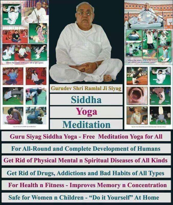 #worldhypertensionday Chronic stress, &wrong dietary & lifestyle choices often lead to disease like Hypertension. GuruDev Siyag's Siddhayoga practice changes your tastes & preferences so that u automatically stay clear of diseases . Existing diseases & damaged organs r also cured
