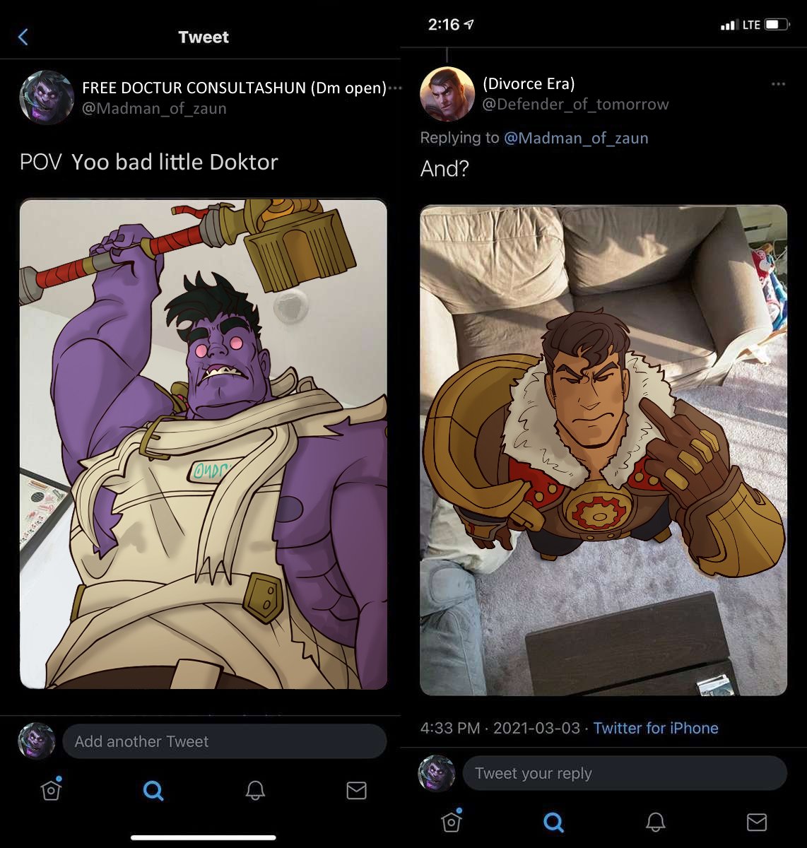 COMM FOR <a href="/giohexora/">mayor of fagville 🍉 READ AWOL</a> 

This was super fun to make I'm going to cry JWFNNWJEFWE

#drmundo #jayce #jaycegiopara #LeagueOfLegends