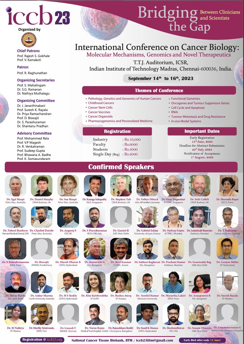 AdhesionLab's tweet photo. ICCB23 - Sep 14-16th, 2023 at @iitmadras. Promises to be an interesting meeting. Do check out website for more details if you would be interested. 
https://t.co/RcvRVceK5o https://t.co/wrOBEHeH7S