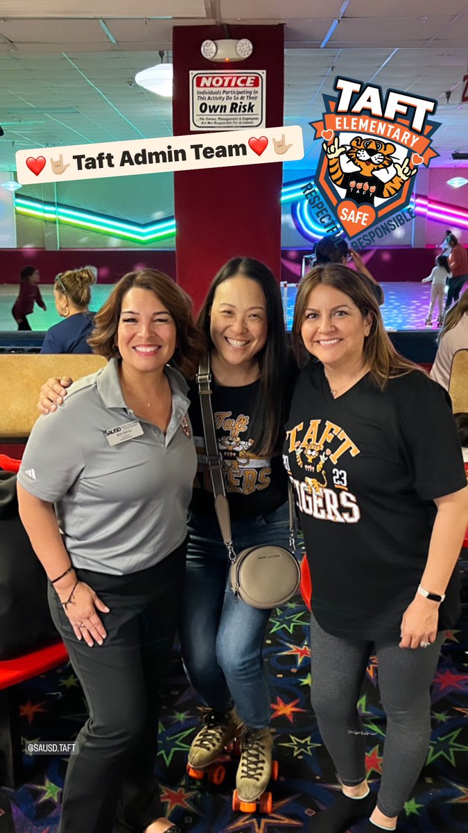 Skate Night was a hit!!! It was great to see the rink packed with Taft students, parents and staff! Can’t wait to do it again next year. #tafttigers