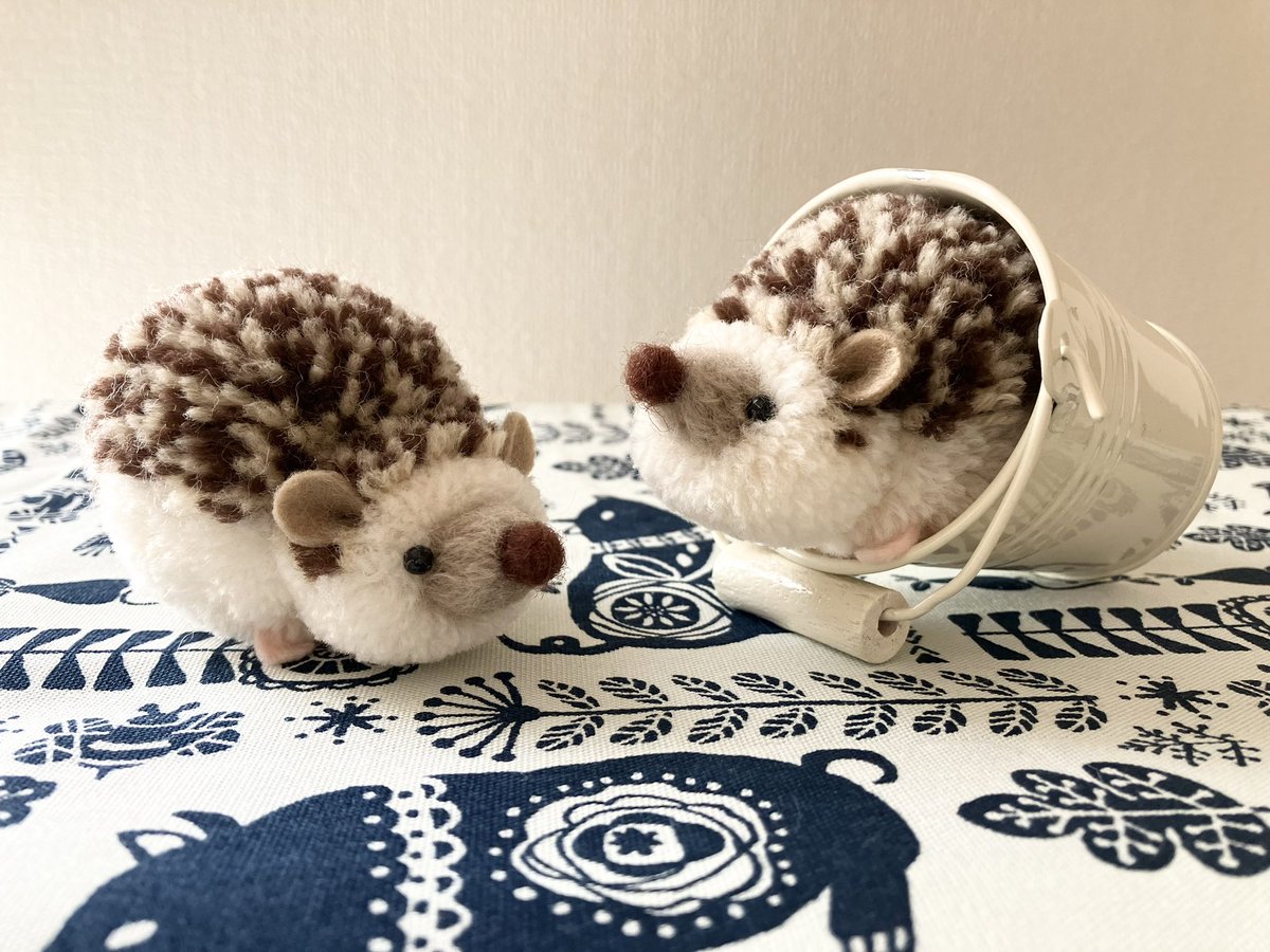 hiinari's tweet photo. ハリネズミ完成🦔 https://t.co/oVjPfne5U9