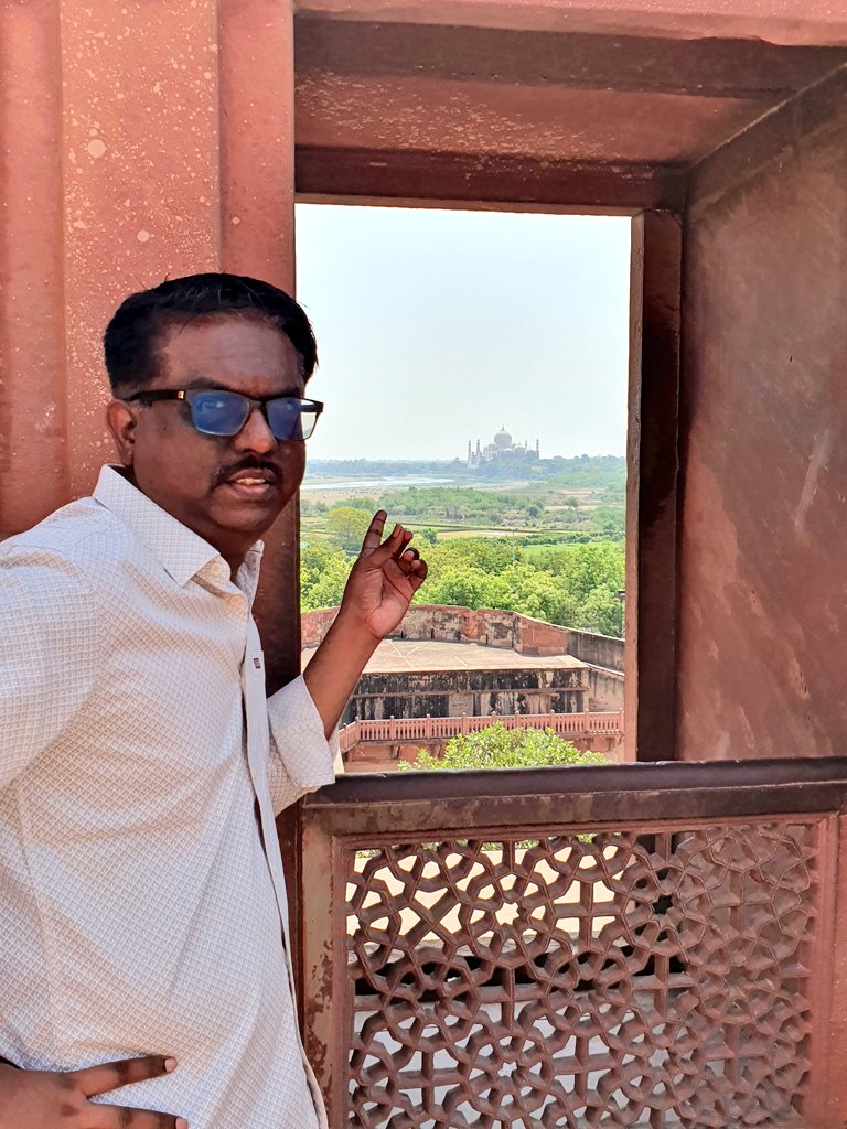 First sight of #TajMahal from #AgraFort 

#AgraDiaries