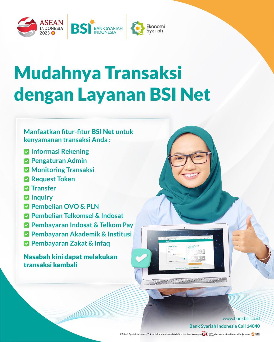 bankbsi_id's tweet photo. Assalamualaikum, Sahabat Syariah! 

Agar kalian nyaman dan aman dalam melakukan berbagai transaksi, yuk manfaatkan fitur-fitur berikut ini yang ada di BSI Net. Pastinya fitur-fitur ini akan memudahkan transaksi kalian. https://t.co/CaQ7nYcxGS