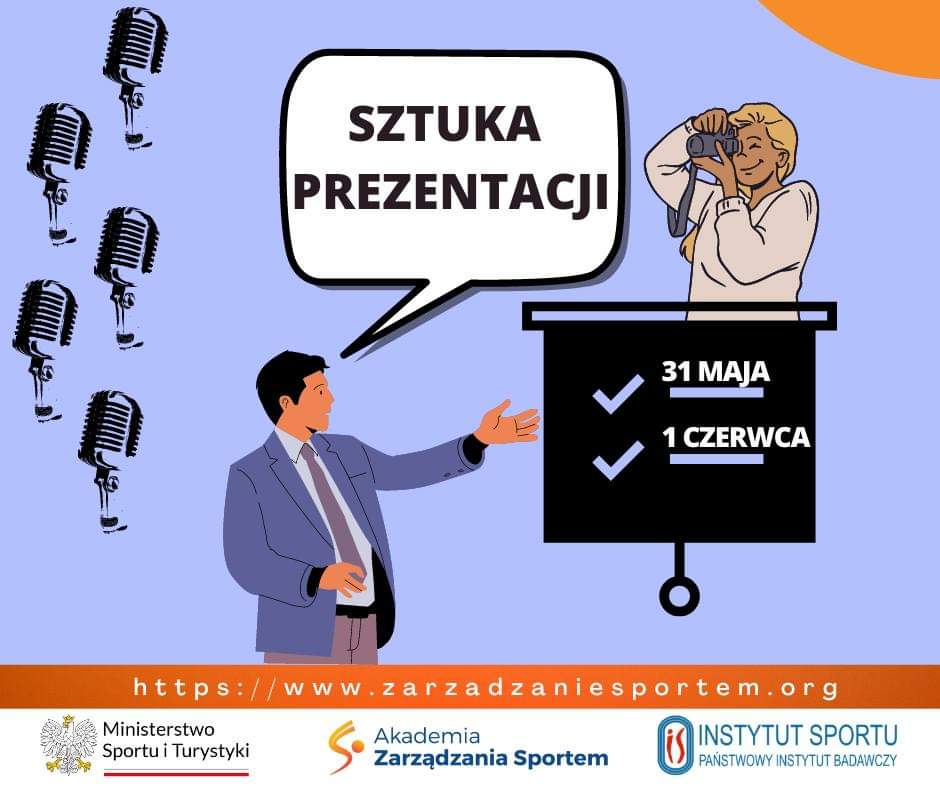 AkademiaZS's tweet photo. 🟠 Trwają zapisy na szkolenie pn. "Sztuka prezentacji" w ramach #akademiazs2023 🏃‍♀️

Szkolenie zostanie przeprowadzone 31 maja i 1 czerwca w Warszawie.

Informacje o prelegentach i szczegóły już niebawem na ➡ https://t.co/v4cGUVn2Pe

#akademiazarzadzaniasportem 

@SPORT_GOV_PL https://t.co/CpwYKehjzz